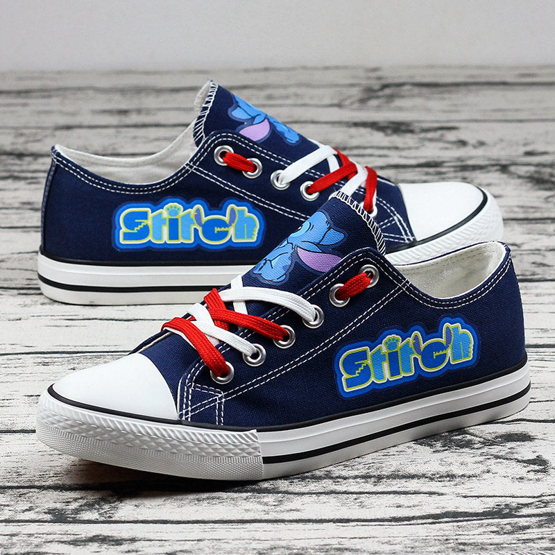 Lilo & Stitch Low Top Canvas Sport Sneakers Shoes For Men Women Fans