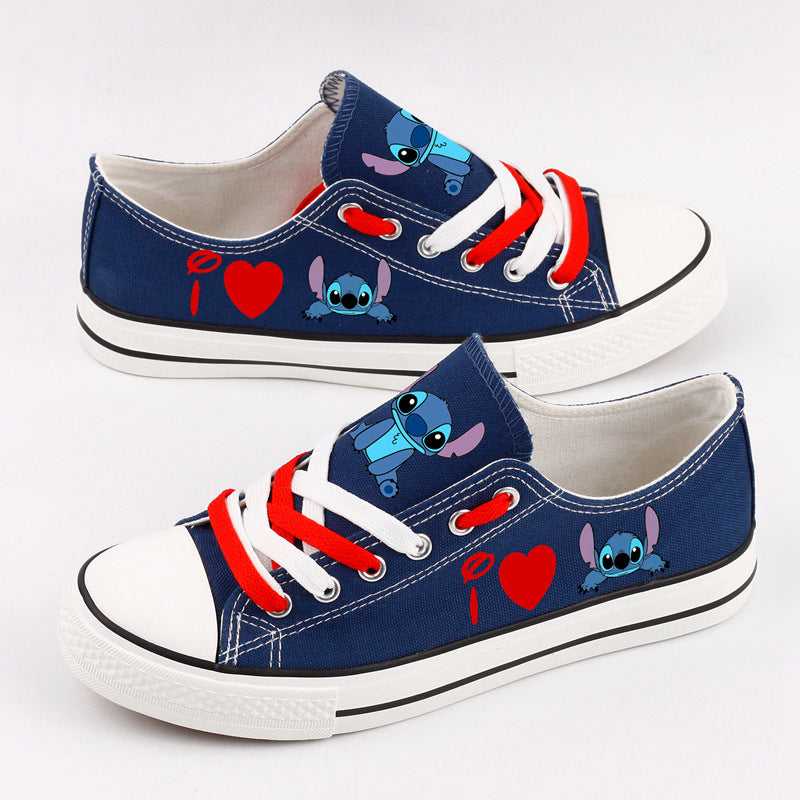 Lilo & Stitch Low Top Canvas Sport Sneakers Shoes For Men Women Fans