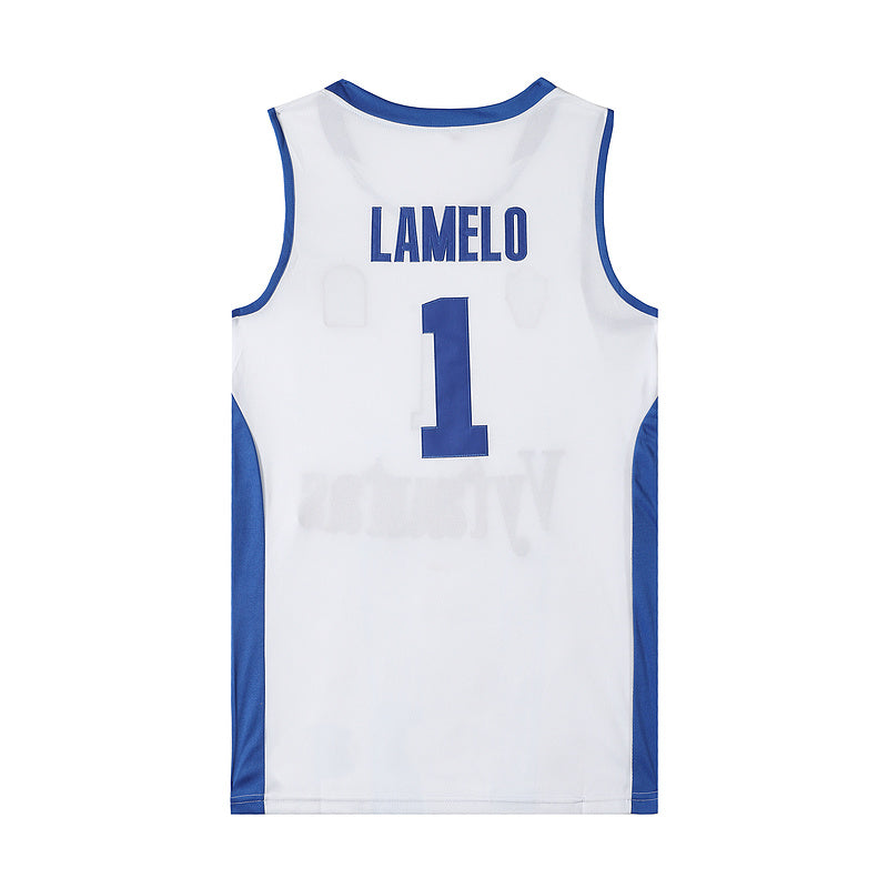 Lithuania Prienu Vytautas #1 LaMelo Basketball Jersey White
