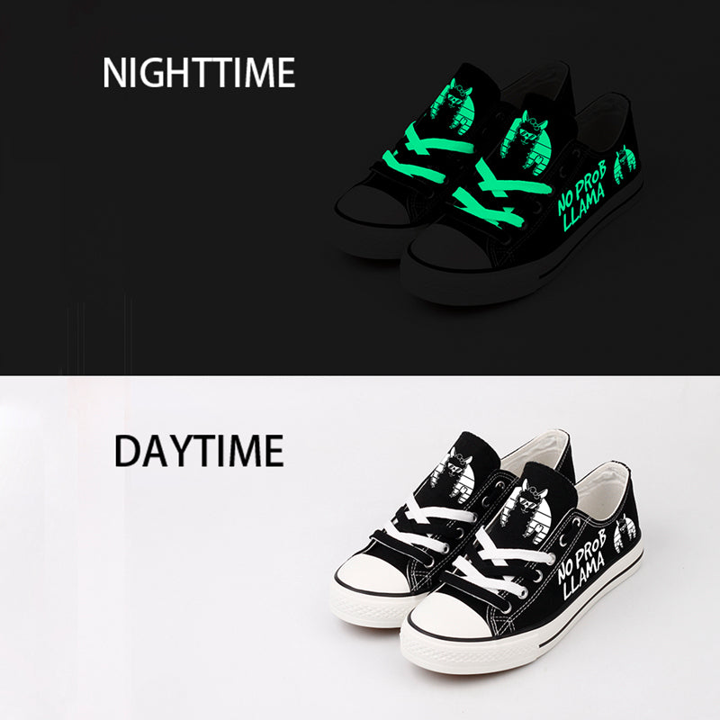Llama Canvas Sneakers Shoes For Men Women Fans