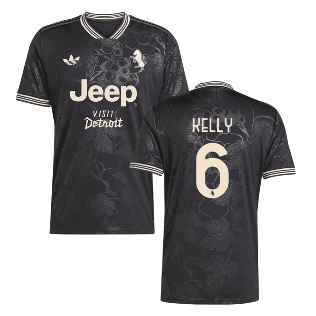 Lloyd Kelly 6 Juventus 2025-26 Third Match Jersey – Black