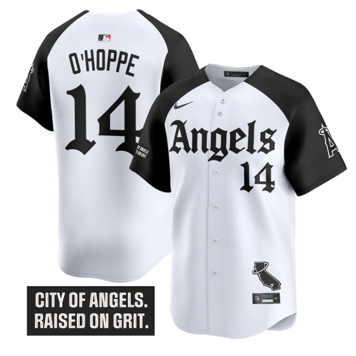 Logan O'Hoppe Jersey #14 Los Angeles Angels Gothic Halo Edition Stitched