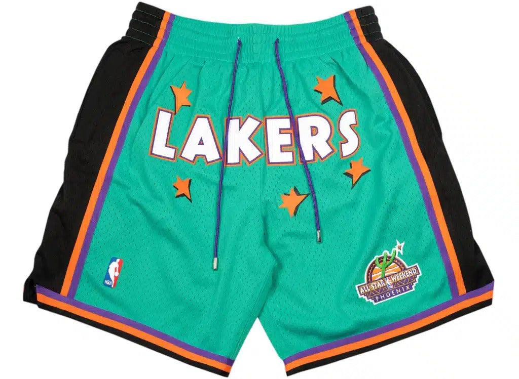 Los Angeles Lakers 1995 Rookie Green Shorts - Basketball Shorts Store