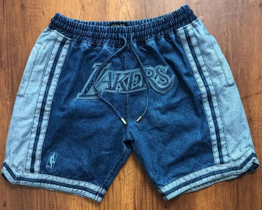 Los Angeles Lakers Shorts Blue Jean