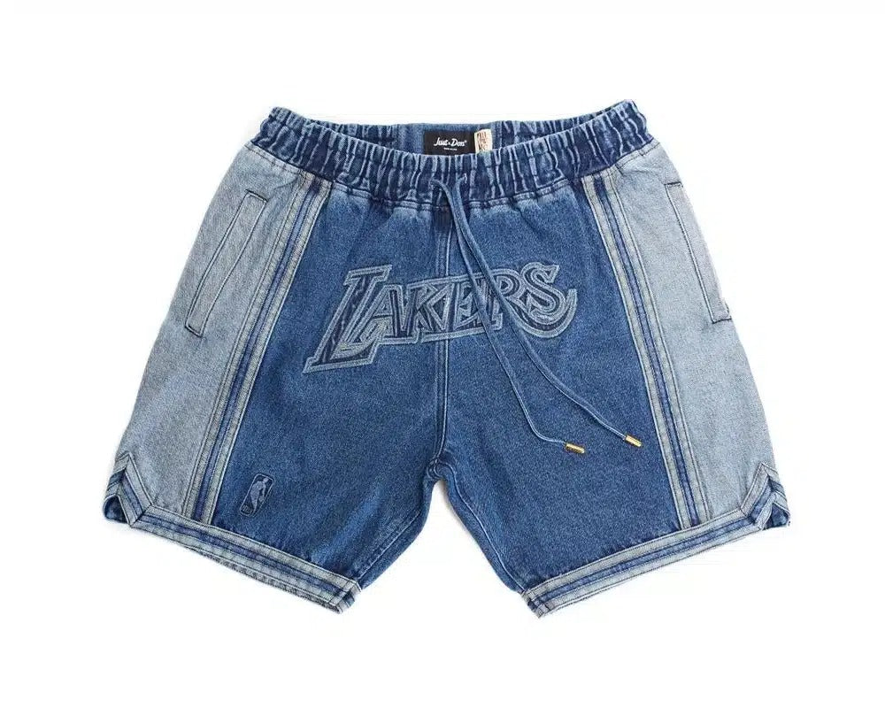 Los Angeles Lakers Shorts Blue Jean