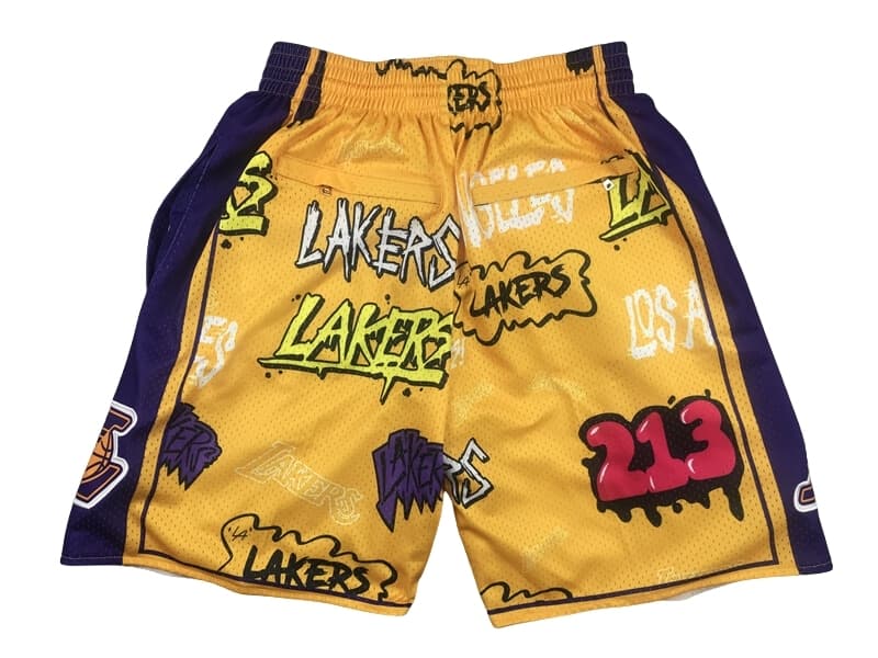 Los Angeles Lakers Slap Sticker Swingman Shorts