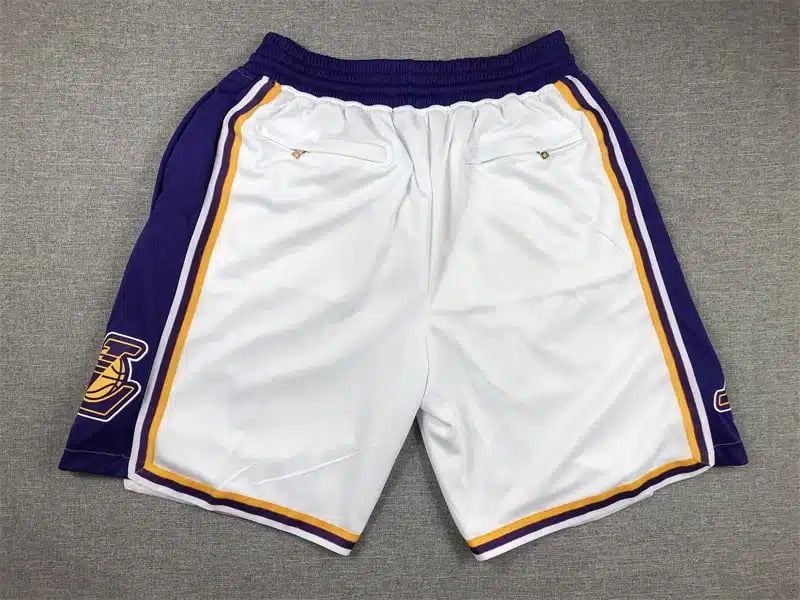 Los Angeles Lakers White Shorts - Association Edition - Basketball Shorts Store