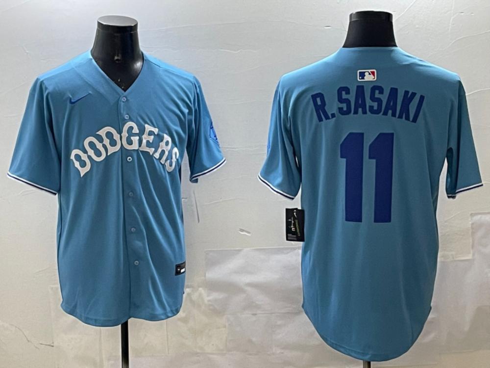 Los Angeles Dodgers Mookie Betts Light Blue Royal Throwback Jersey