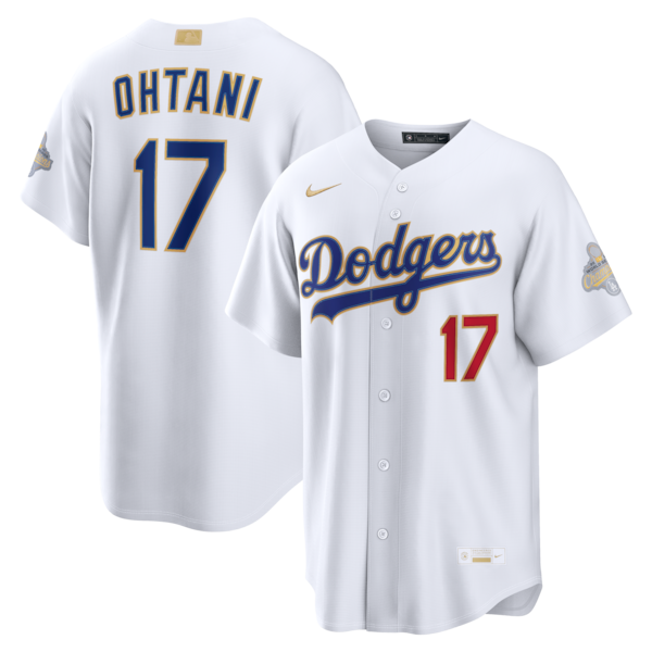 Los Angeles Dodgers #17 Shohei Ohtani White 2026 Gold Collection Stadium Jersey