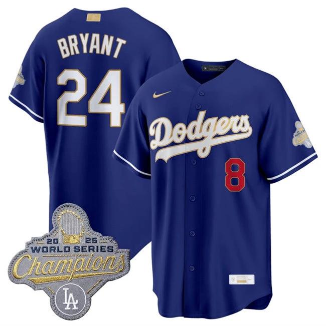 Los Angeles Dodgers #24 Kobe Bryant Royal 2026 Gold Stadium Stitched Jersey