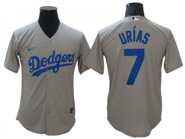 Los Angeles Dodgers #7 Julio Urias Gray Road Flex Base Jersey