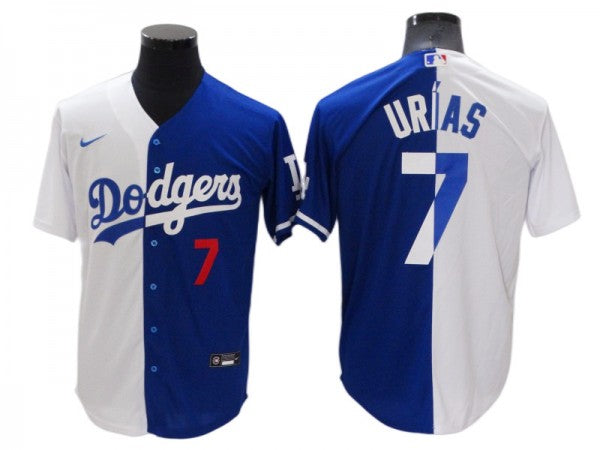 Los Angeles Dodgers #7 Julio Urias Royal White Split Jersey