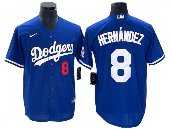 Los Angeles Dodgers #8 Enrique Hernández Royal Blue Cool Base Jersey