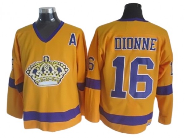 Los Angeles Kings #16 Marcel Dionne 1970 Vintage CCM Jersey - Yellow