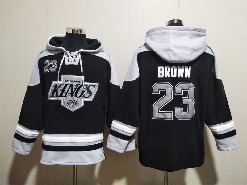 Los Angeles Kings #23 Dustin Brown Pullover Hoodie Black