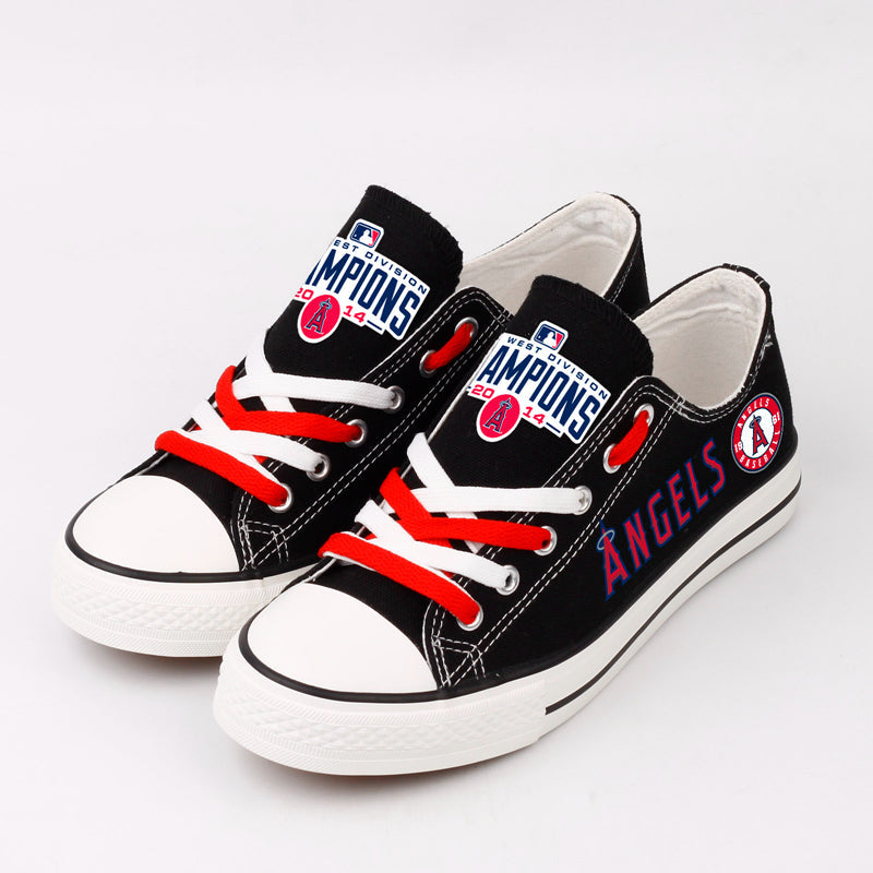 Los Angeles Angels Limited Print Low Top Canvas Shoes Sport Sneakers For Men Women Fans