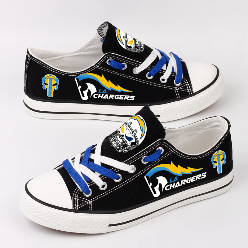 Los Angeles Chargers  Low Top Canvas Sport Sneakers Shoes For Men Women Fans