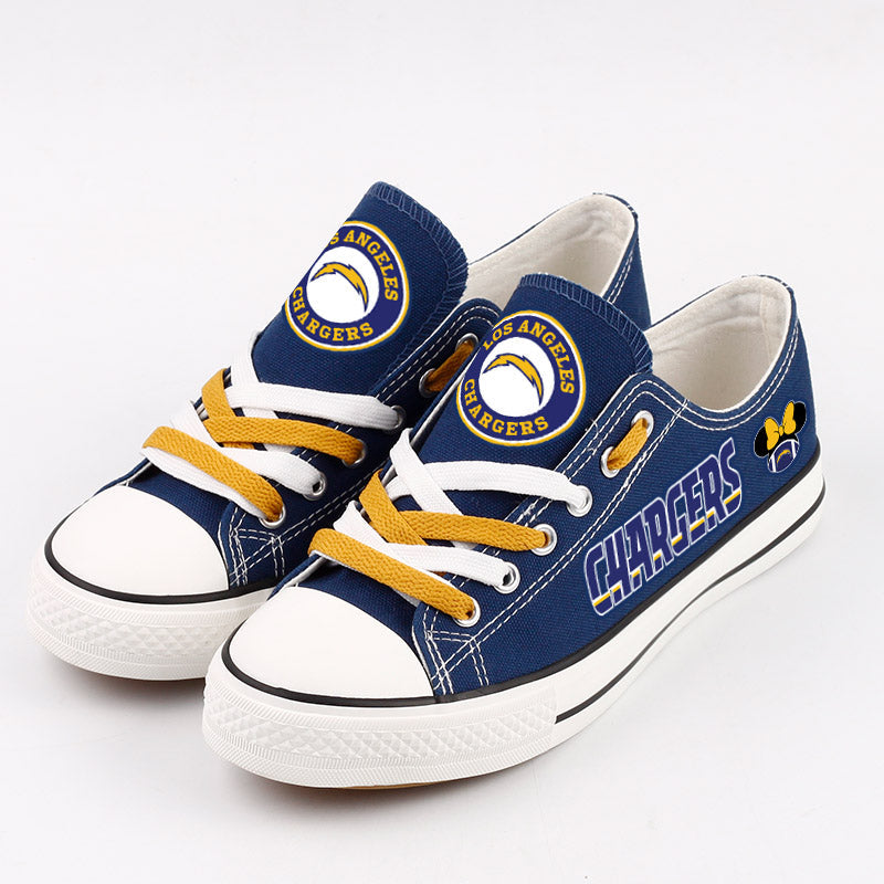 Los Angeles Chargers Low Top Canvas Sport Sneakers Shoes For Men Women Fans