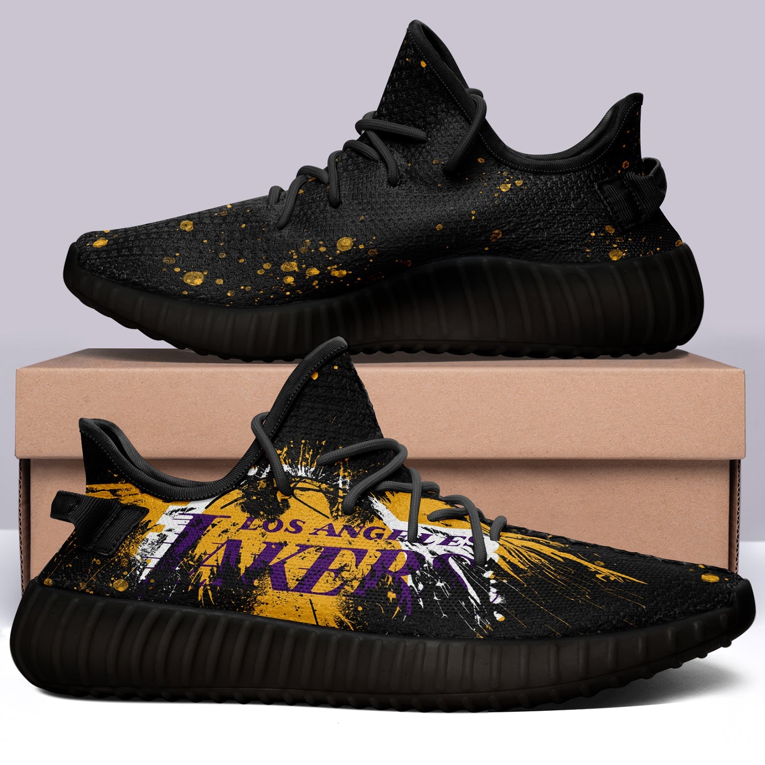 Los Angeles Lakers V8 NBA 350v Yeezy Sneakers For Men Women Fans