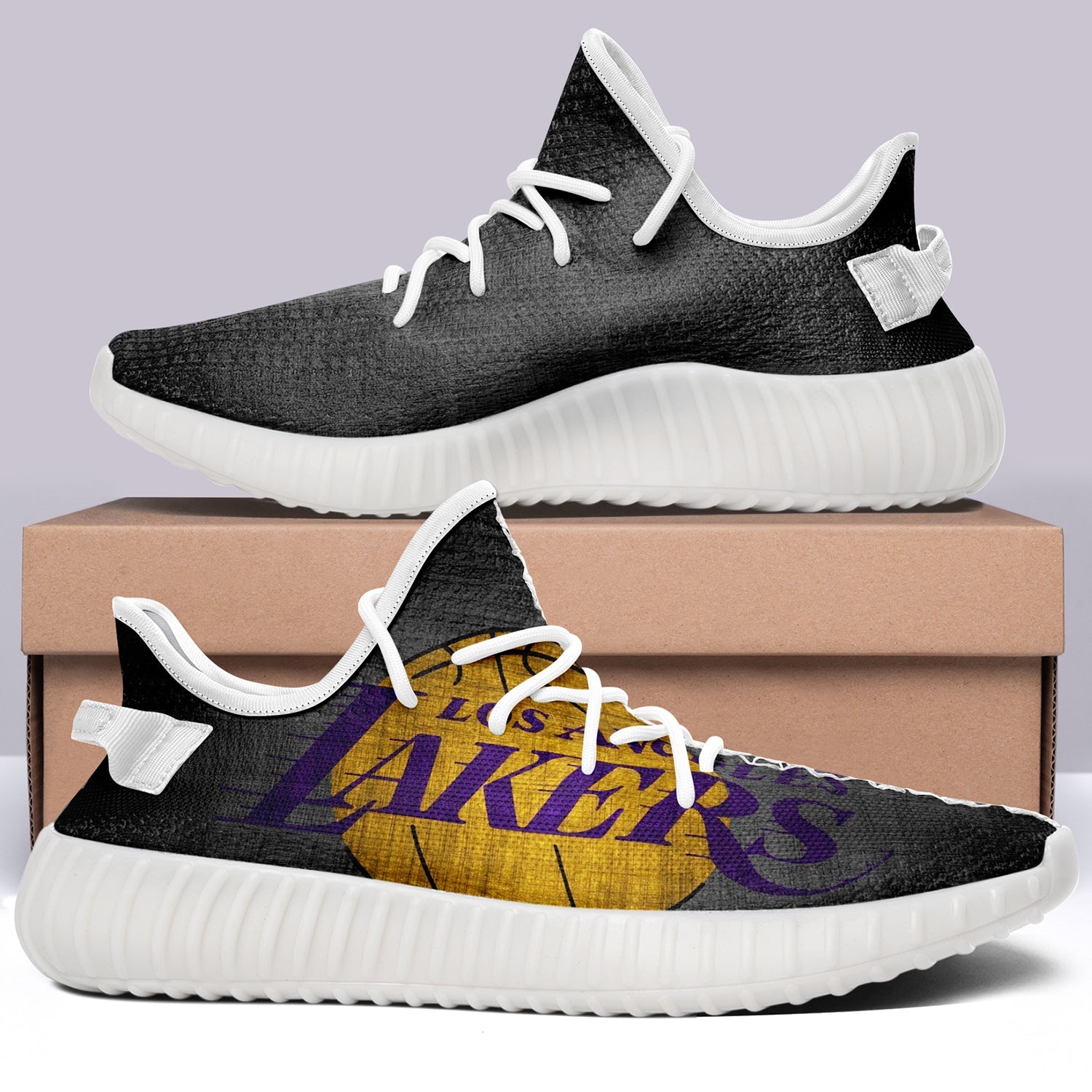 Los Angeles Lakers V8 NBA 350v Yeezy Sneakers For Men Women Fans