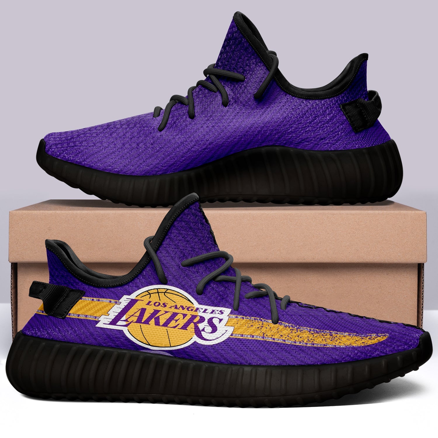 Los Angeles Lakers NBA 350v Yeezy Sneakers For Men Women Fans