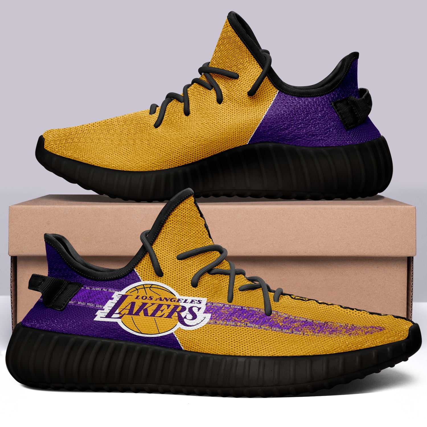 Los Angeles Lakers NBA 350v Yeezy Sneakers For Men Women Fans