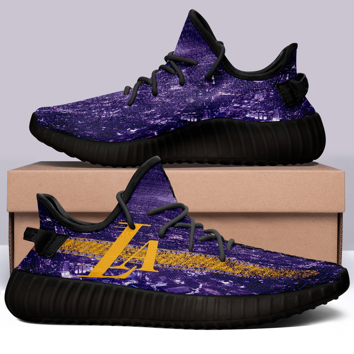 Los Angeles Lakers NBA 350v Yeezy Sneakers For Men Women Fans
