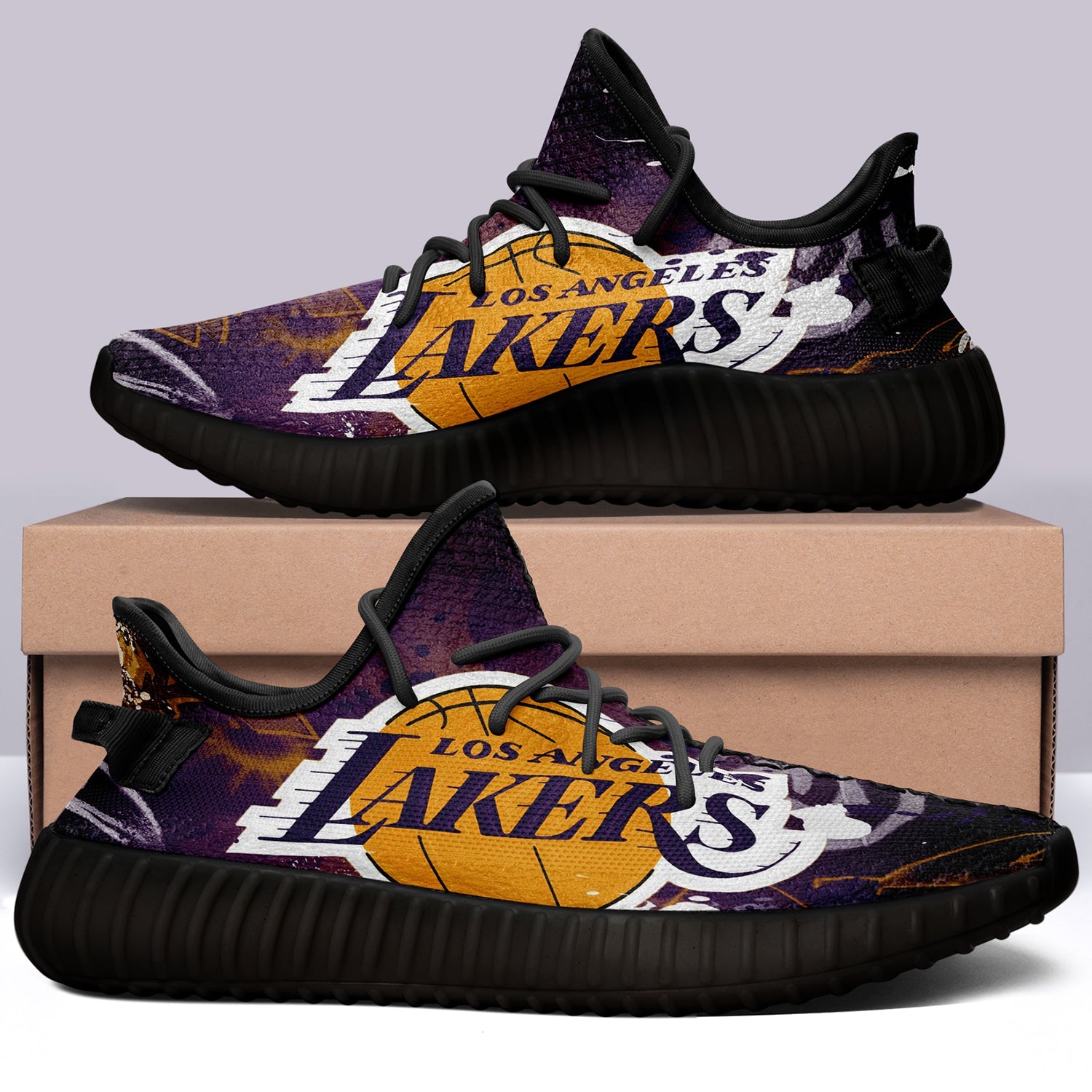 Los Angeles Lakers NBA 350v Yeezy Sneakers For Men Women Fans