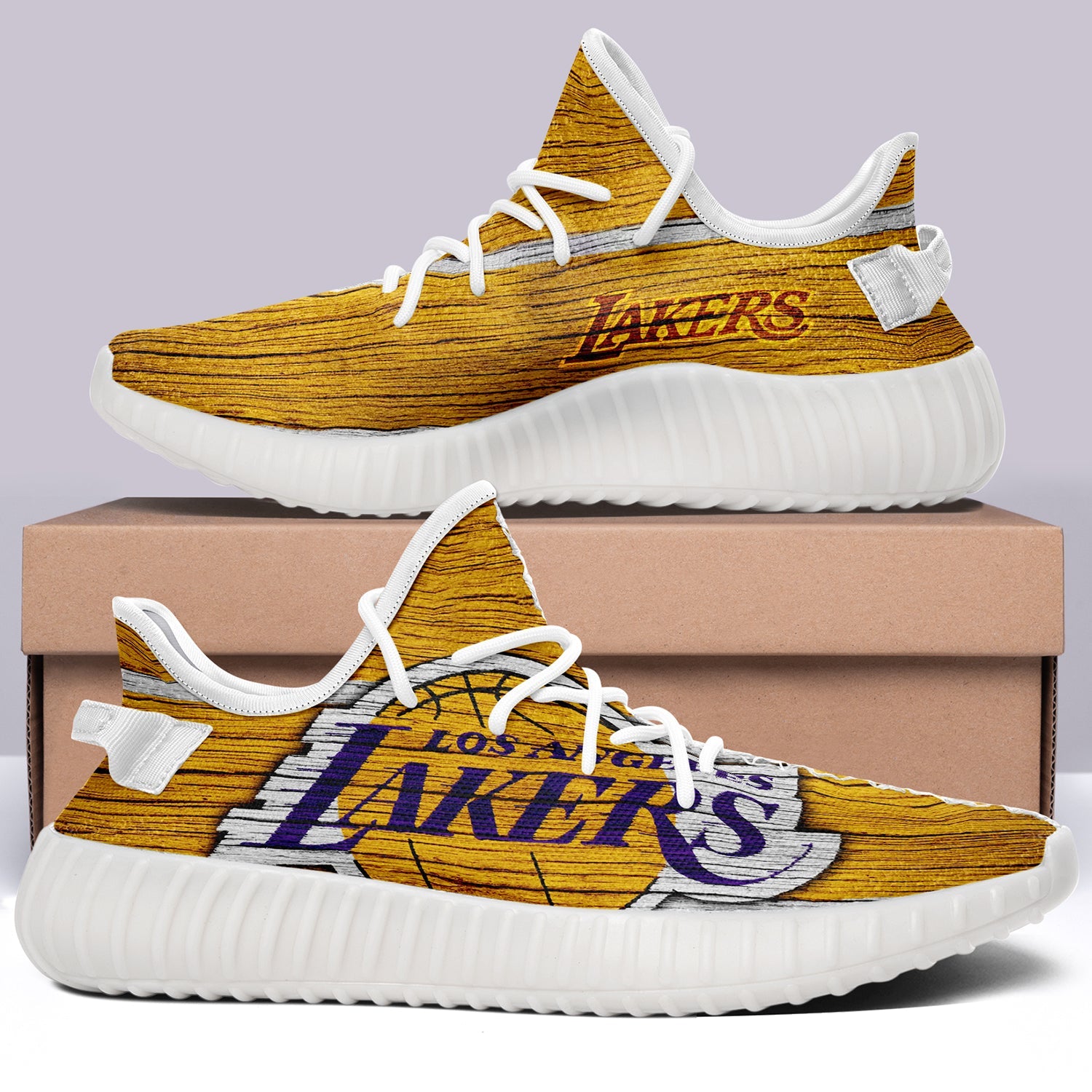 Los Angeles Lakers NBA 350v Yeezy Sneakers For Men Women Fans