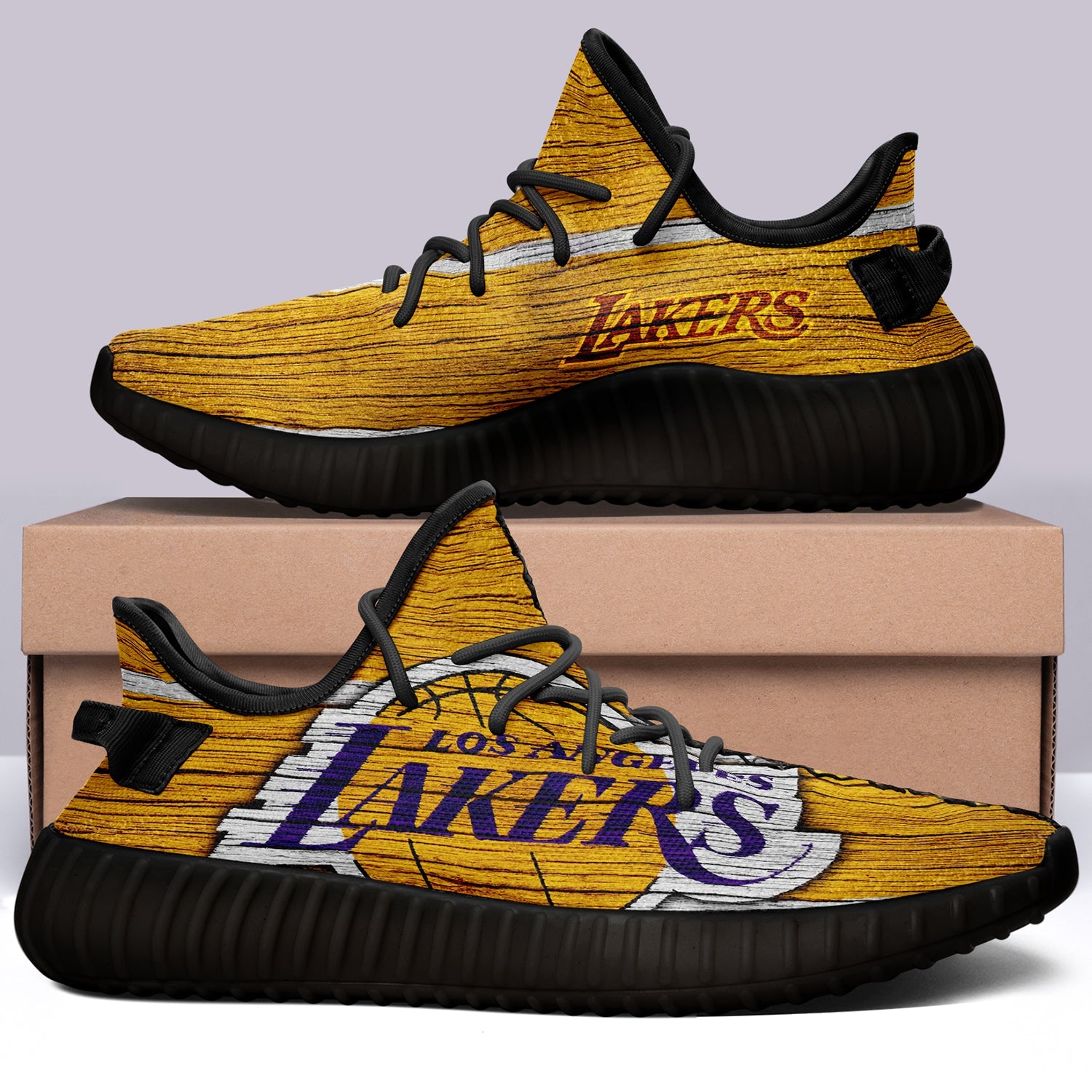 Los Angeles Lakers NBA 350v Yeezy Sneakers For Men Women Fans