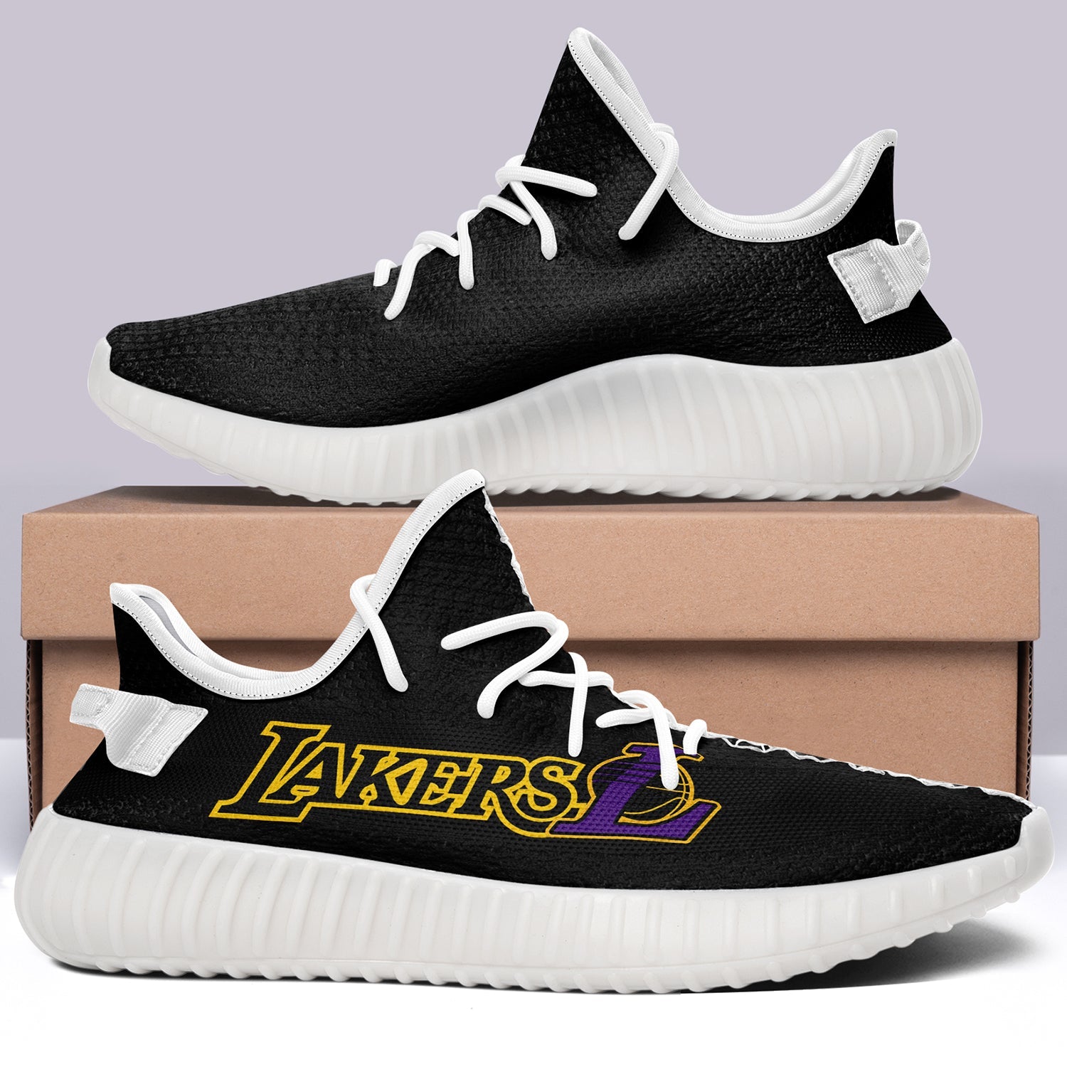 Los Angeles Lakers V8 NBA 350v Yeezy Sneakers For Men Women Fans