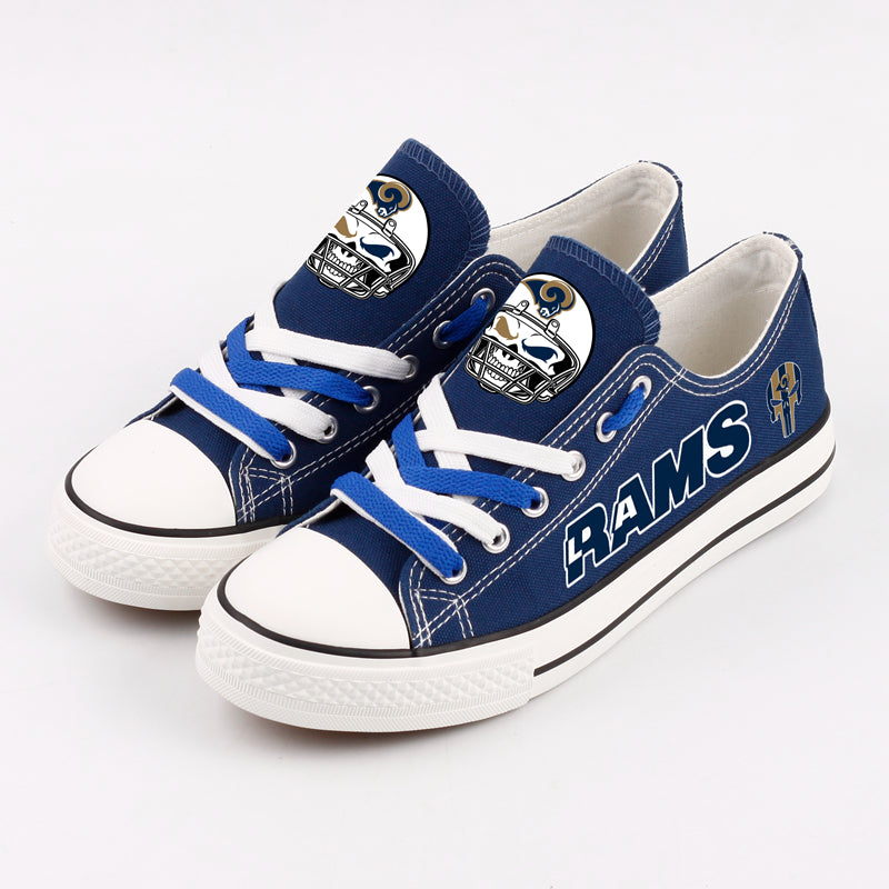Los Angeles Rams Low Top Canvas Sport Sneakers Shoes For Men Women Fans