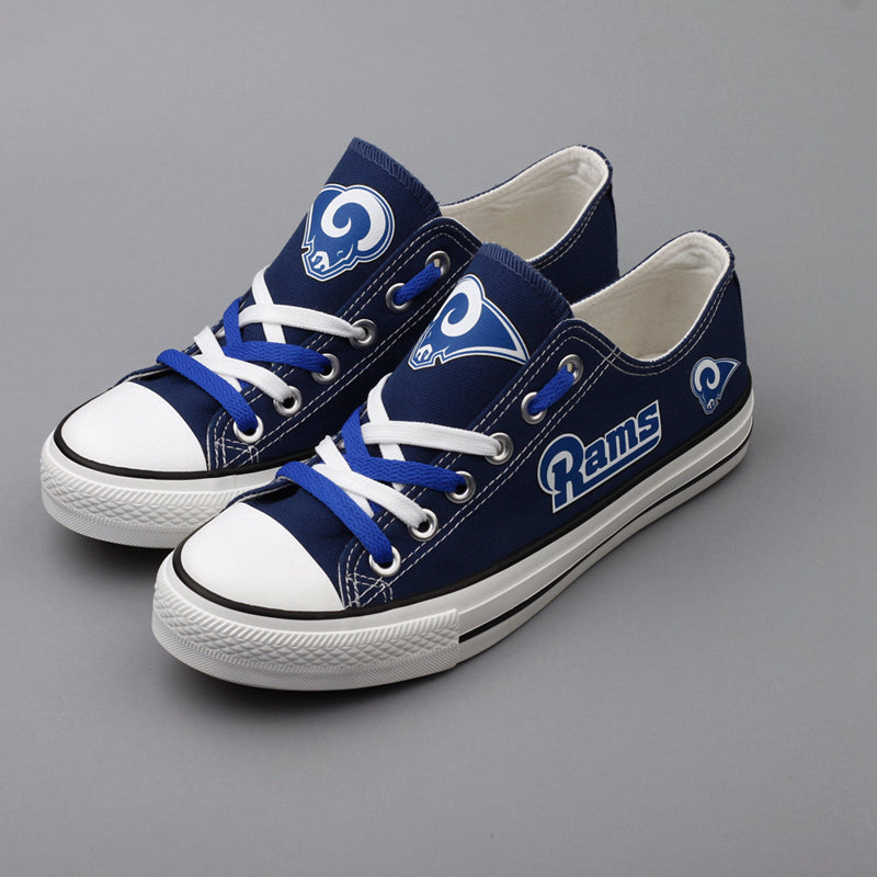 Los Angeles Rams Low Top Canvas Sport Sneakers Shoes For Men Women Fans
