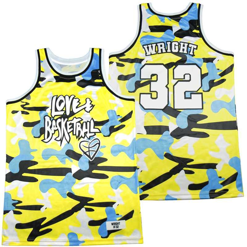 Love And Basketball #32 Wright Movie Basketball Jersey