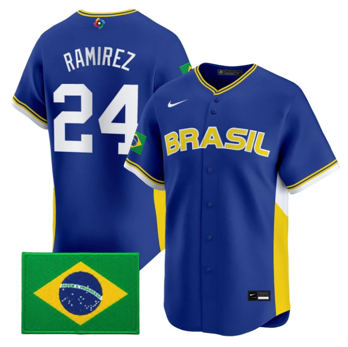 Lucas Ramirez Jersey #24 Team Brazil 2026 World Baseball Stitched
