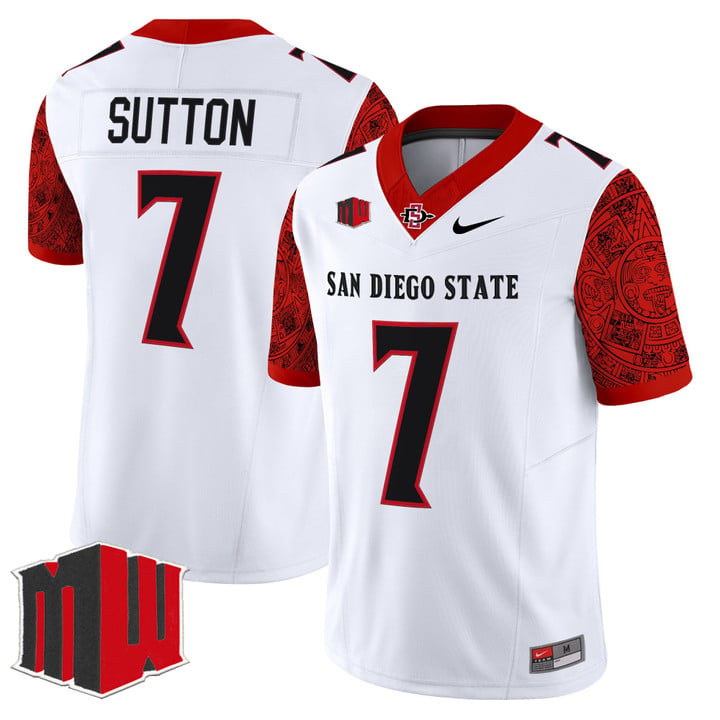 Lucky Sutton Jersey #7 San Diego State Aztecs 2025 Limited Stitched