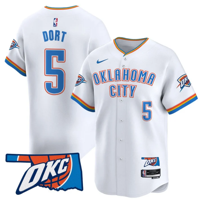 Luguentz Dort Jersey #5 Oklahoma City Thunder Vapor Baseball Stitched Association