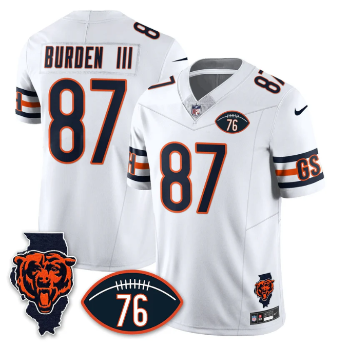 Luther Burden III Jersey #87 Honor Steve McMichael All Stitched White