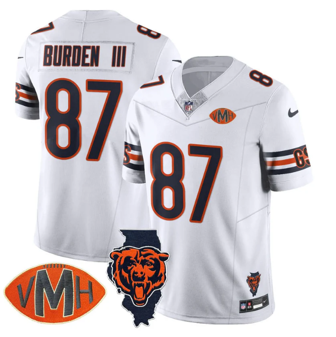 Luther Burden III Jersey #87 Honor Virginia Halas McCaskey Stitched White