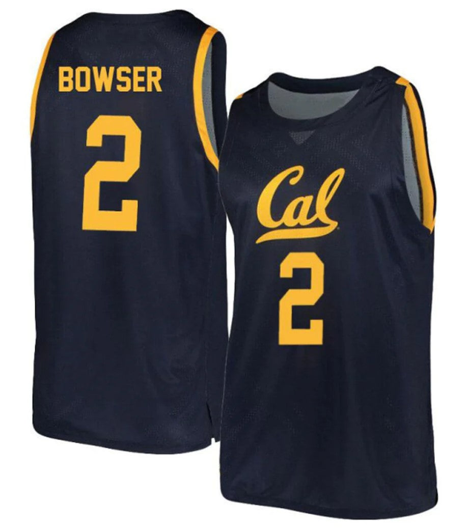 Monty Bowser Jersey California Golden Bears College Basketball #2