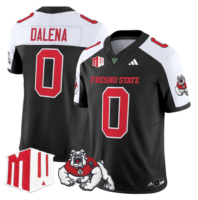 Mac Dalena Jersey #0 Fresno State Bulldogs 2024 Stitched Black Alternate