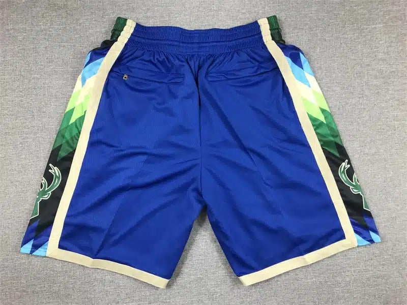 Milwaukee Bucks 2022-23 Blue City Edition Shorts - Basketball Shorts Store