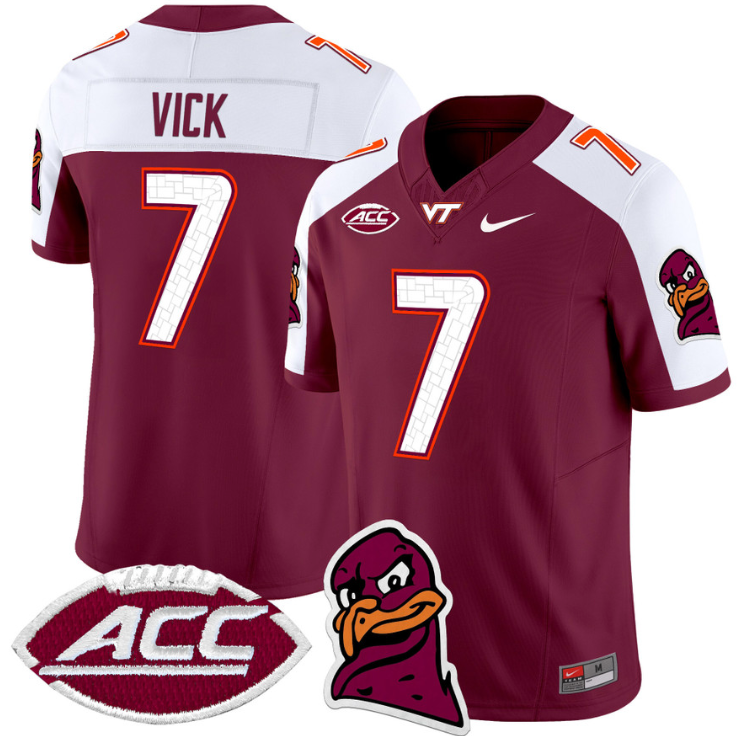 Michael Vick Jersey #7 Virginia Tech Hokies Vapor Limited College Football Maroon Alternate
