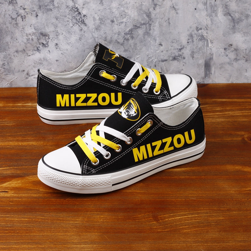 Missouri Tigers Limited Print NCAA College Students Low Top Canvas Shoes Sport Sneakers