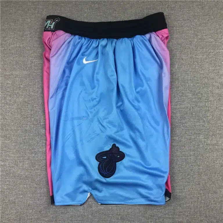 Miami Heat Pink Rainbow 2021 City Edition Swingman Shorts - Basketball Shorts Store