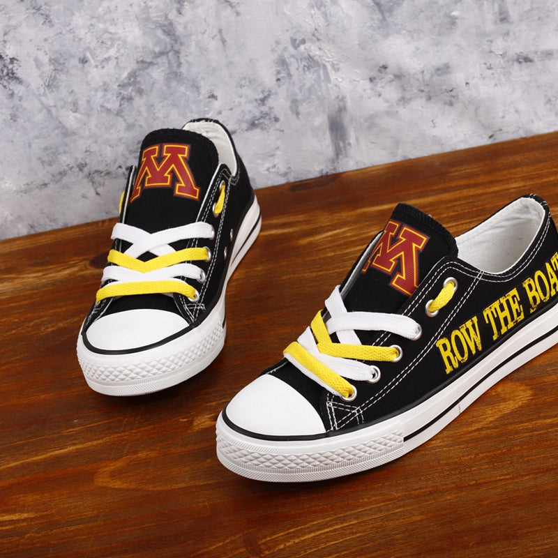 Minnesota Golden Gophers Limited Print NCAA College Students Low Top Canvas Shoes Sport Sneakers 1