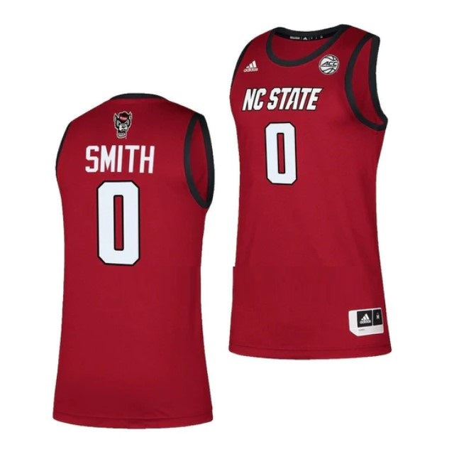 Men's #0 Terquavion Smith Jersey NC State Wolfpack College Basketball Jerseys Red