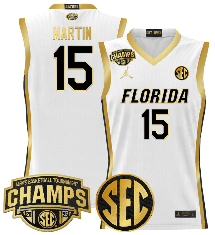 Men Joakim Noah Jersey #13 Florida Gators 2025 SEC Champions Stitched Black Gold