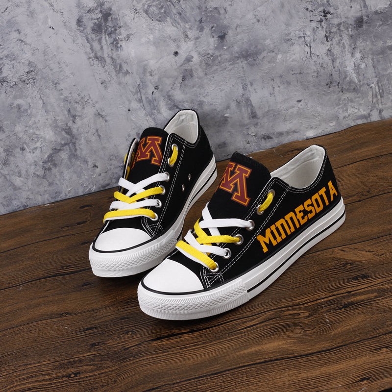 Minnesota Golden Gophers Limited Print NCAA College Students Low Top Canvas Shoes Sport Sneakers