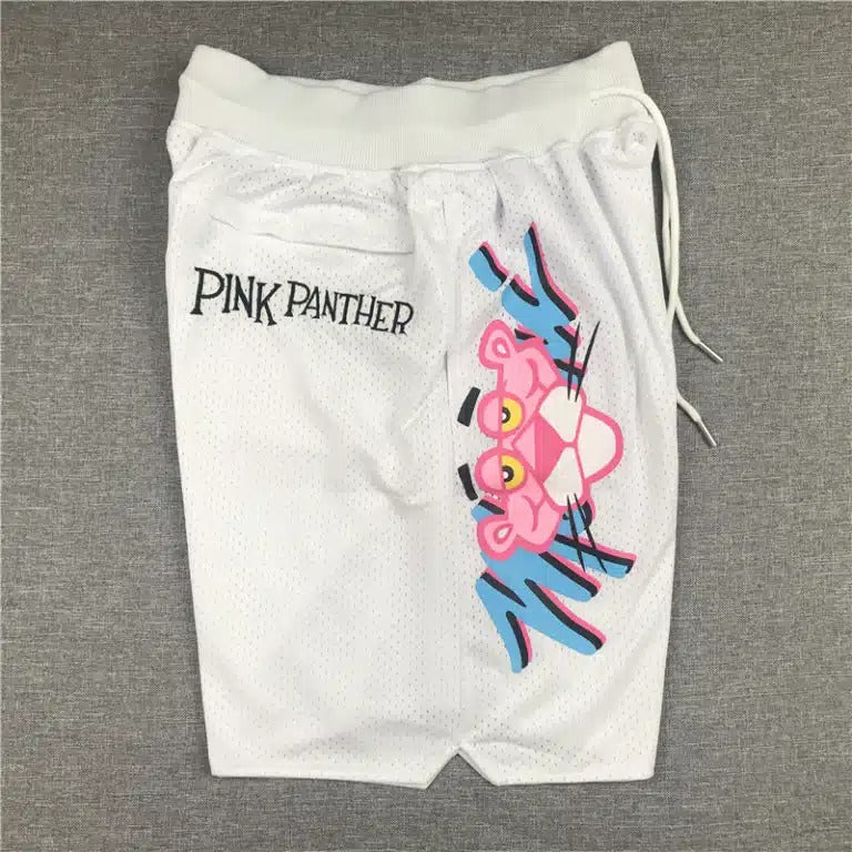 Miami Heat Pink Panther Vice White Basketball Shorts - Basketball Shorts Store